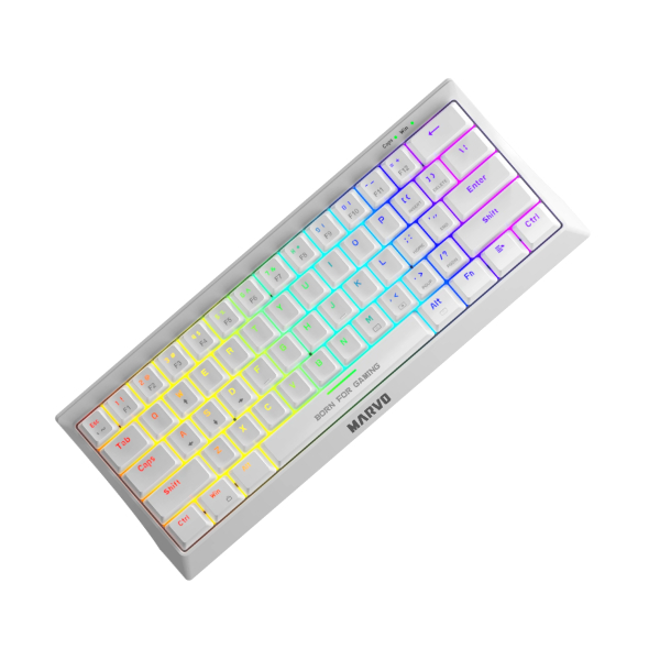 CLAVIER MARVO KG962G HECATE 61 EN WHITE (RED SWITCHES)