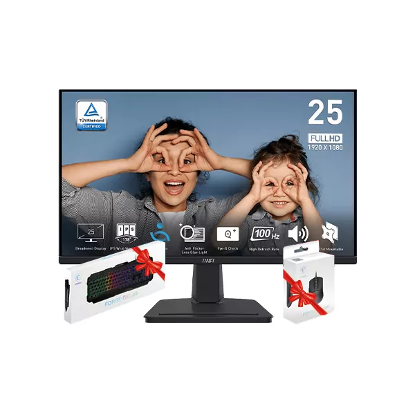 BUNDLE MONITEUR MSI PRO MP251 24.5" 100HZ + GM100 + GK100