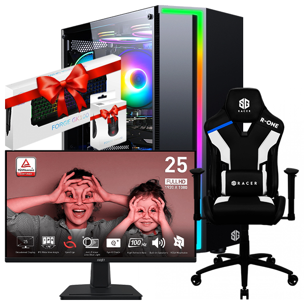 SETUP GAMER R5 3400G/16Go/256Go + MP251 + R-ONE + GK100 + GM100