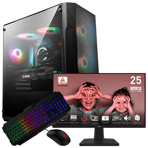 SETUP GAMER R5 5600/RTX5050/16Go/500Go + MP251 + GK100 + GM100