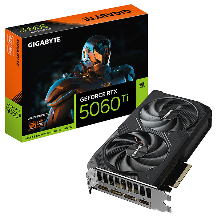 CARTE GRAPHIQUE GIGABYTE GEFORCE RTX 5060Ti WINDFORCE OC 8G
