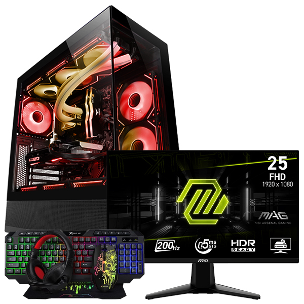SETUP GAMER R5 8400F/RX9060XT-8Go/16Go/512Go + 255F E20 + CMX-415