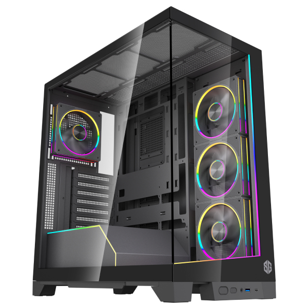 BOITIER SG NV7 V2 5 FAN ARGB NOIR