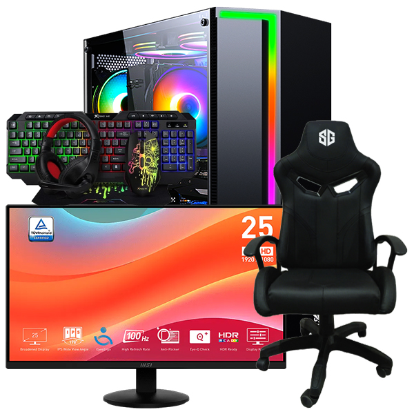 SETUP GAMER R3 3200G/8Go/240Go + MP252L + FIGHTER + CMX-415
