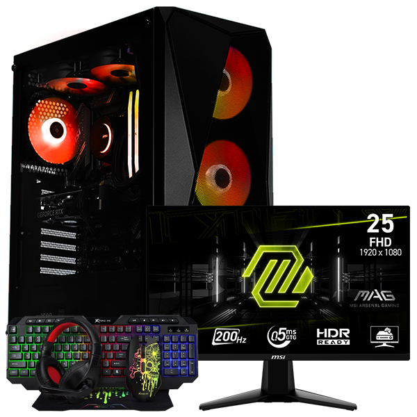 SETUP GAMER R7 5700/RTX5050/16Go/512Go +  255F E20 + CMX-415
