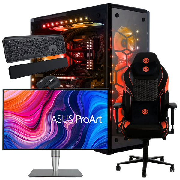 SETUP GAMER I7 13700F/RTX5090/32Go/1To + PA27AC + MACLAREN + MX KEYS S