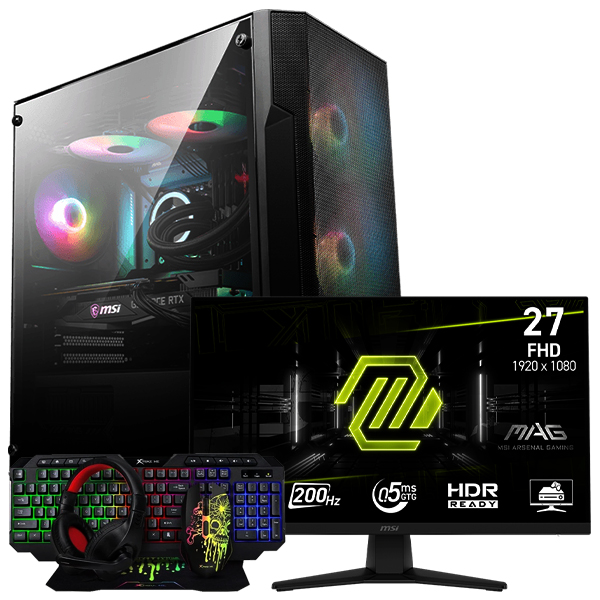 SETUP GAMER i5 14400F/RX7600/16Go/512Go + 272F + CMX-415