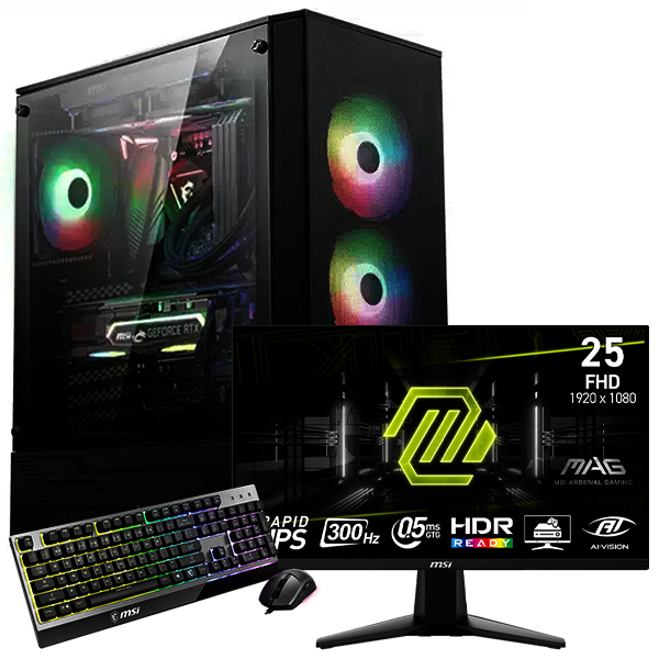 SETUP GAMER i5 14400F/RTX5070/16Go/1To + 255XF + GK30