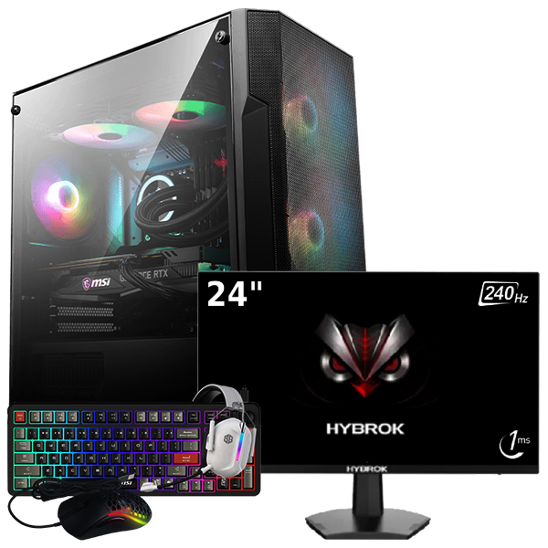 SETUP GAMER AMD RYZEN 7 5700 RTX 3050 16Go 512Go HG24IFL240 GK110 T60 G800