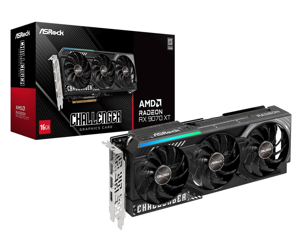CARTE GRAPHIQUE ASROCK AMD RADEON RX 9070 XT CHALLENGER 16GB