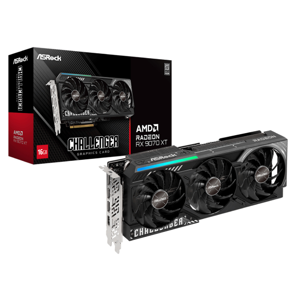 CARTE GRAPHIQUE ASROCK AMD RADEON RX 9070 XT CHALLENGER 16GB