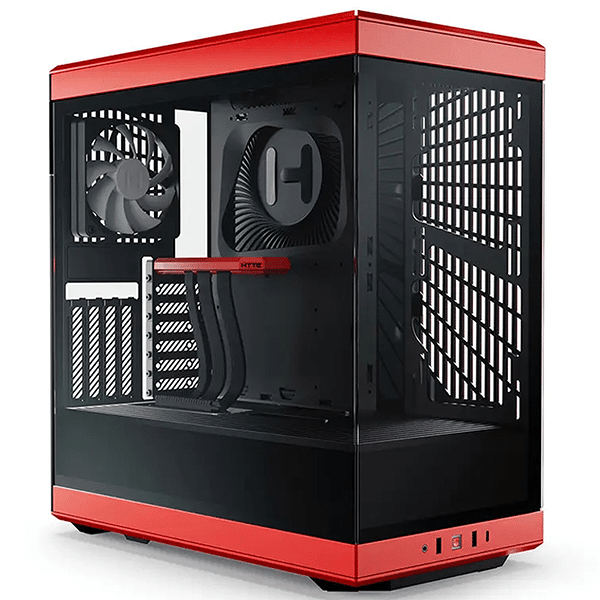 BOITIER HYTE Y40 ROUGE/NOIR