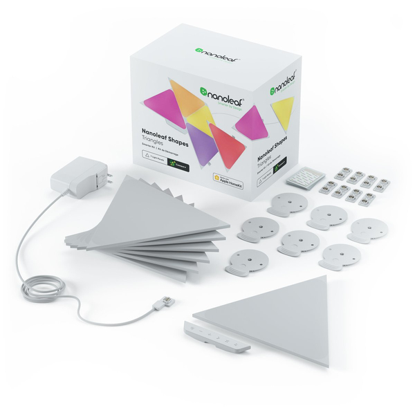 LUMINAIRE NANOLEAF SHAPES TRIANGLES STARTER KIT 15PK