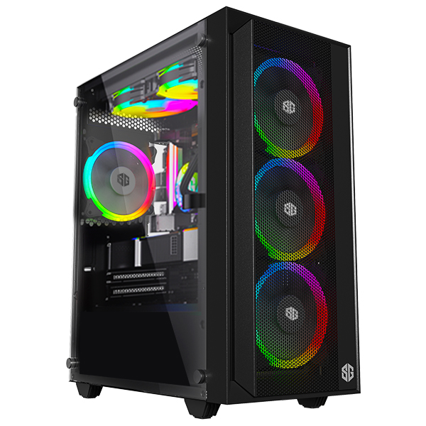 BOITIER SG AIRFLOW 4 FAN FRGB NOIR