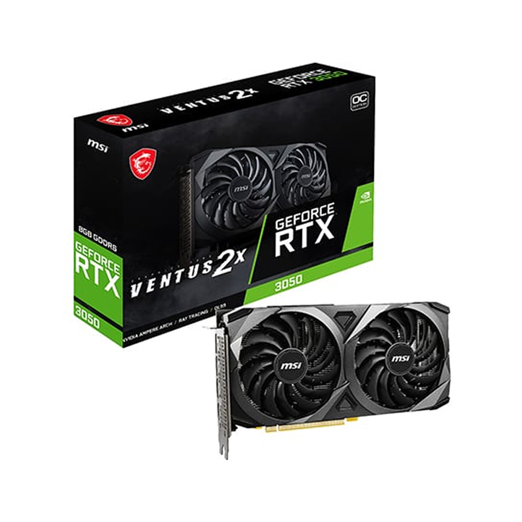 CARTE GRAPHIQUE MSI GEFORCE RTX 3050 VENTUS 2X 8G OC GDDR6