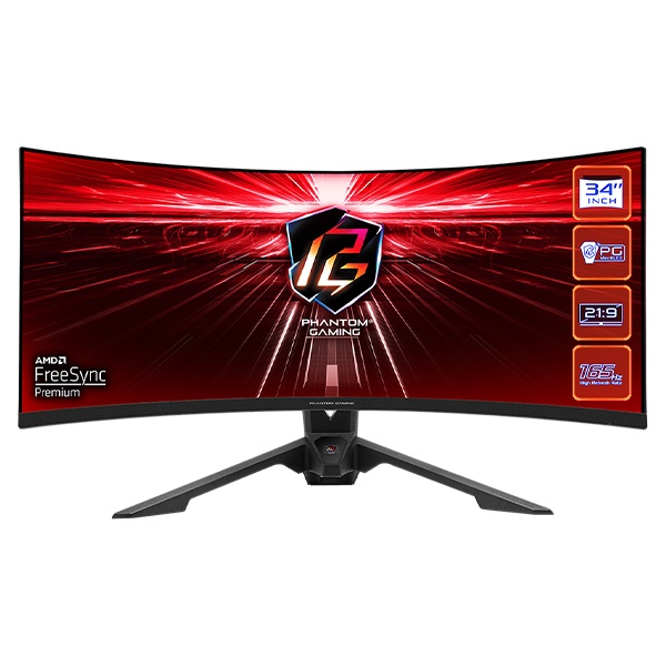 MONITEUR ASROCK PHANTOM GAMING PG34WQ15R3A 34&quot; CURVED 165Hz