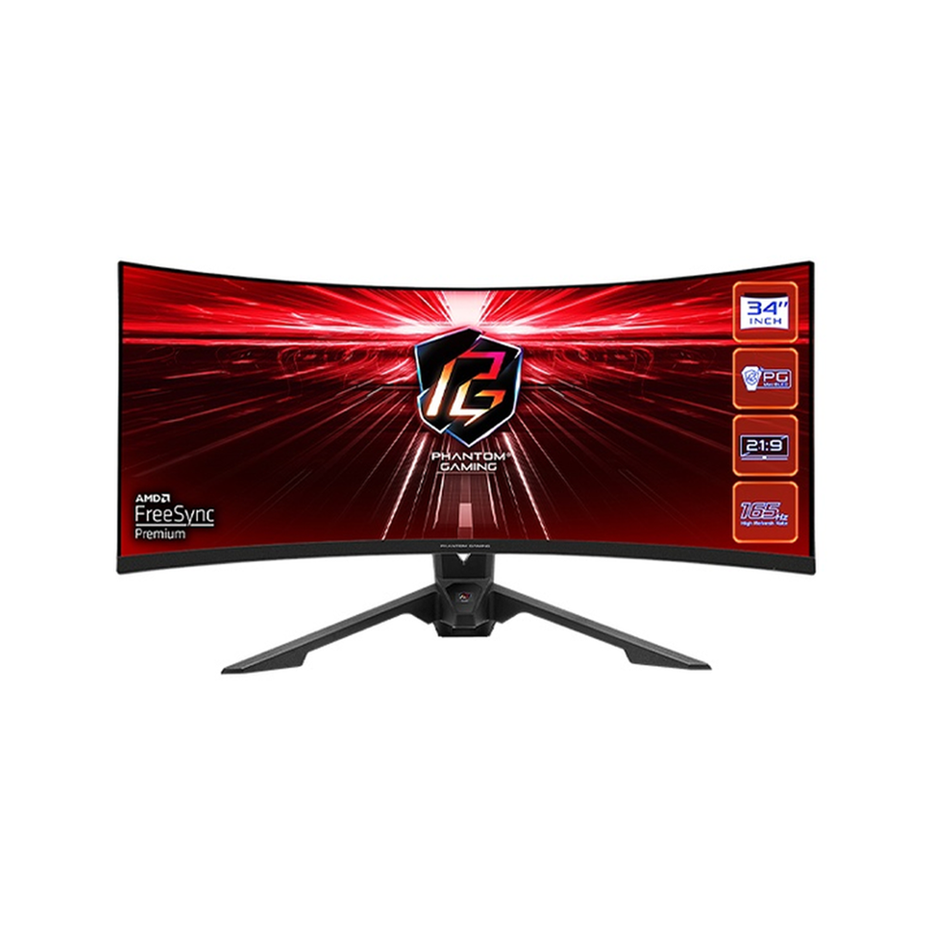 MONITEUR ASROCK PHANTOM GAMING PG34WQ15R3A 34" CURVED 165Hz