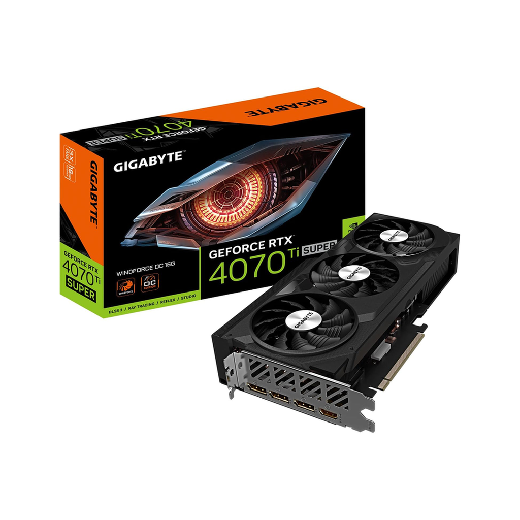 CARTE GRAPHIQUE GIGABYTE GEFORCE RTX 4070 Ti SUPER WINDFORCE OC 16Go