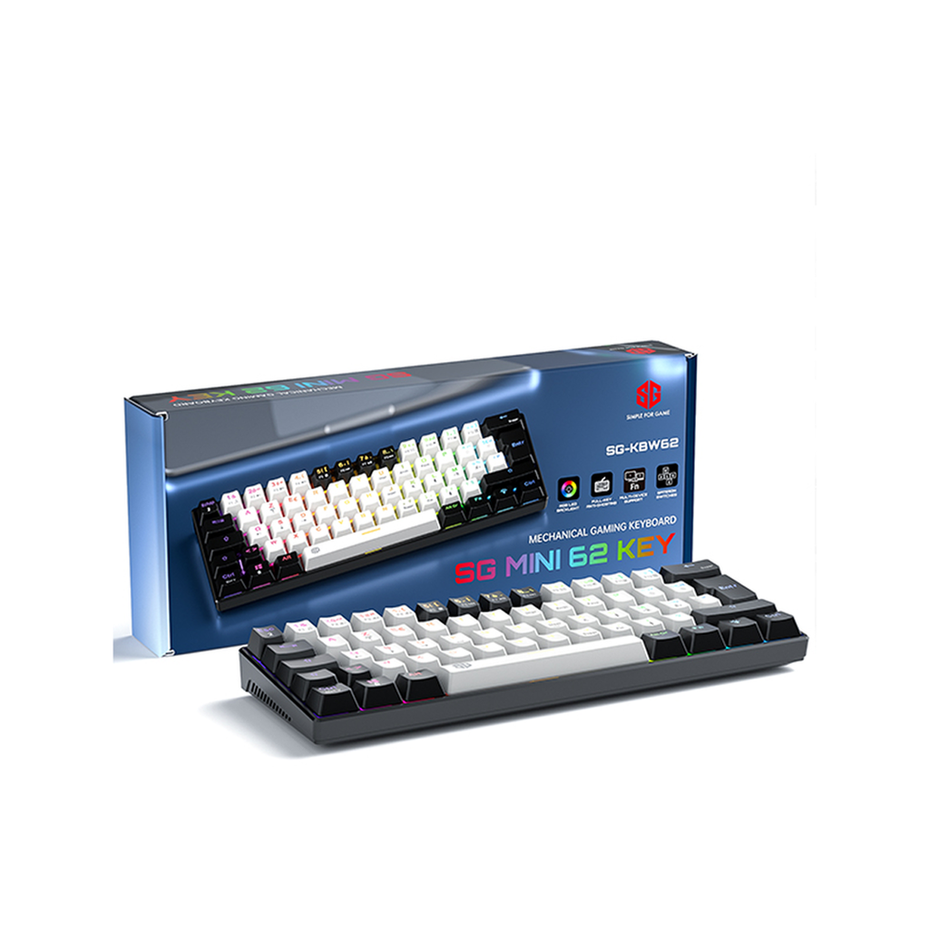 CLAVIER SG MINI 62 ARGB BLANC