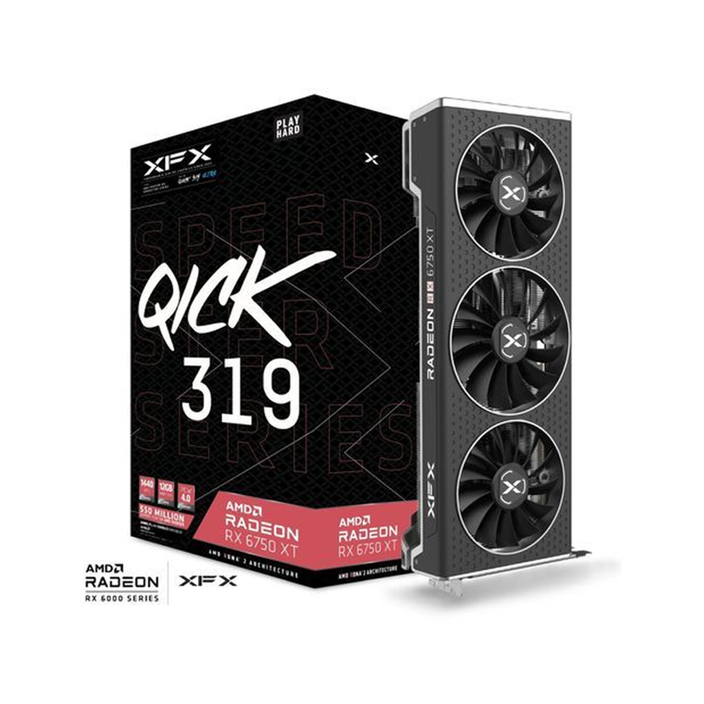 CARTE GRAPHIQUE XFX AMD RADEON RX 6750 XT 12GB