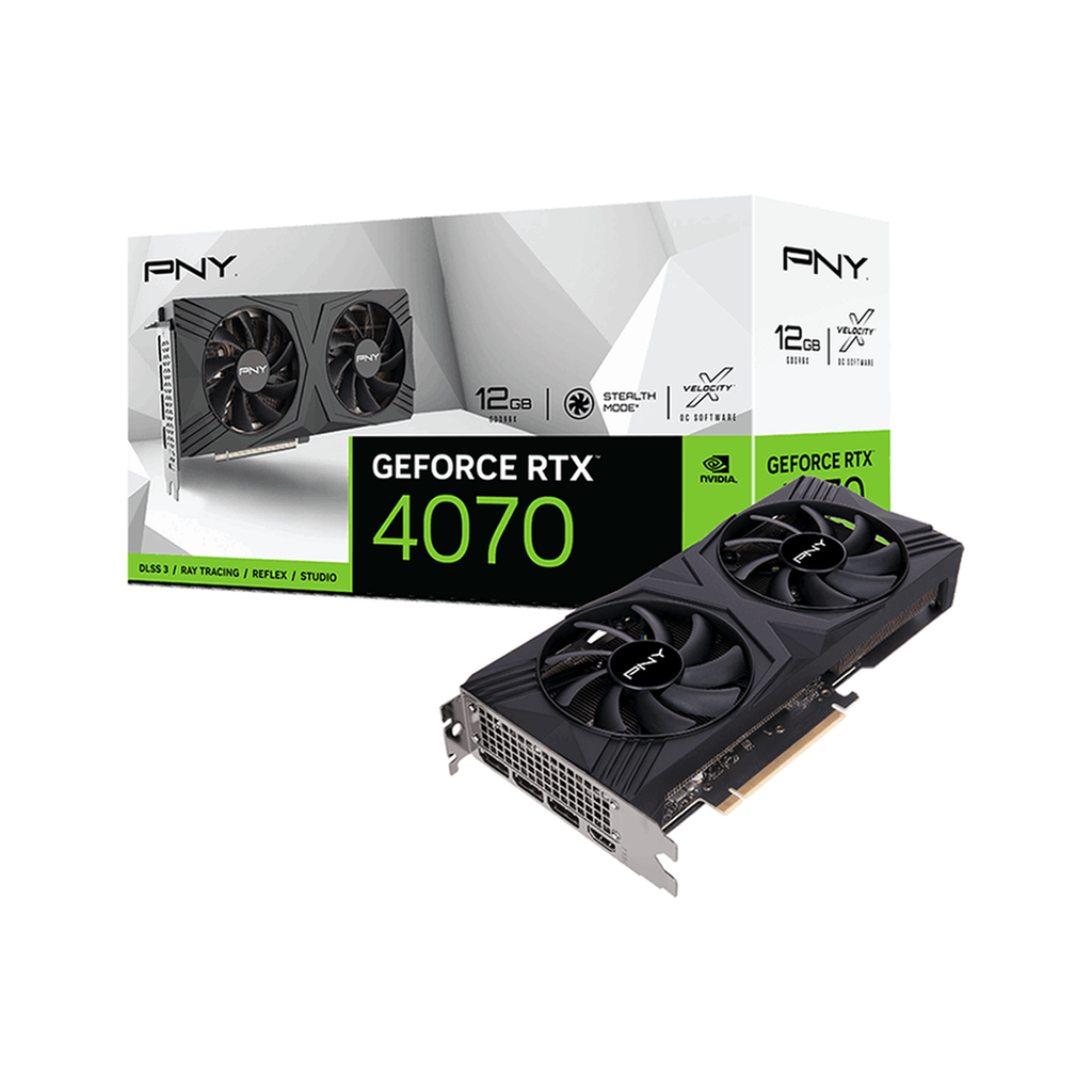 CARTE GRAPHIQUE PNY GEFORCE RTX 4070 12GB VERTO DUAL FAN (VCG407012DFXPB1)