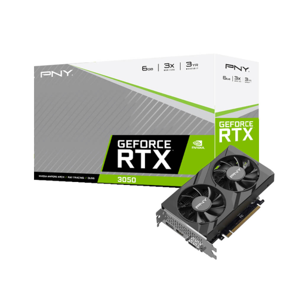 CARTE GRAPHIQUE PNY GEFORCE RTX 3050 6GB VERTO DUAL FAN (VCG30506DFXPB1 )