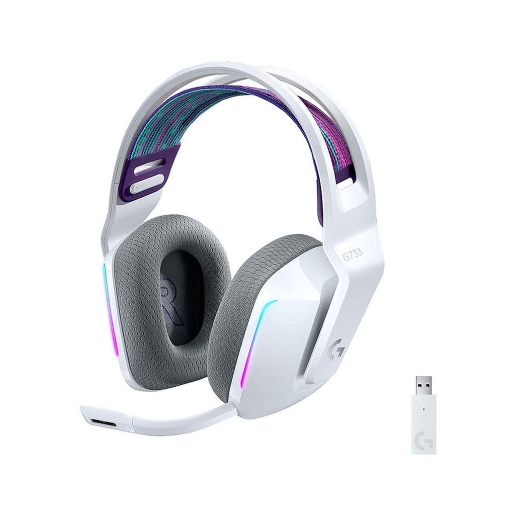 CASQUE LOGITECH G733 LIGHTSPEED WIRELESS RGB BLANC (981-000883)