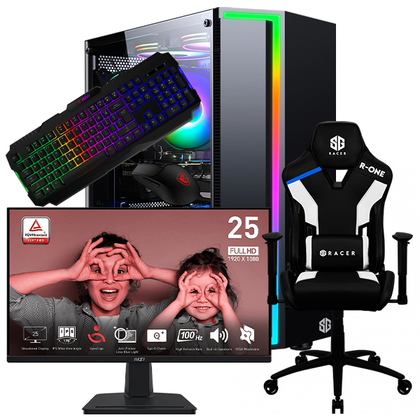SETUP GAMER R3 3200G/8Go/256Go + MP251 + GK100 + GM100 + R-ONE