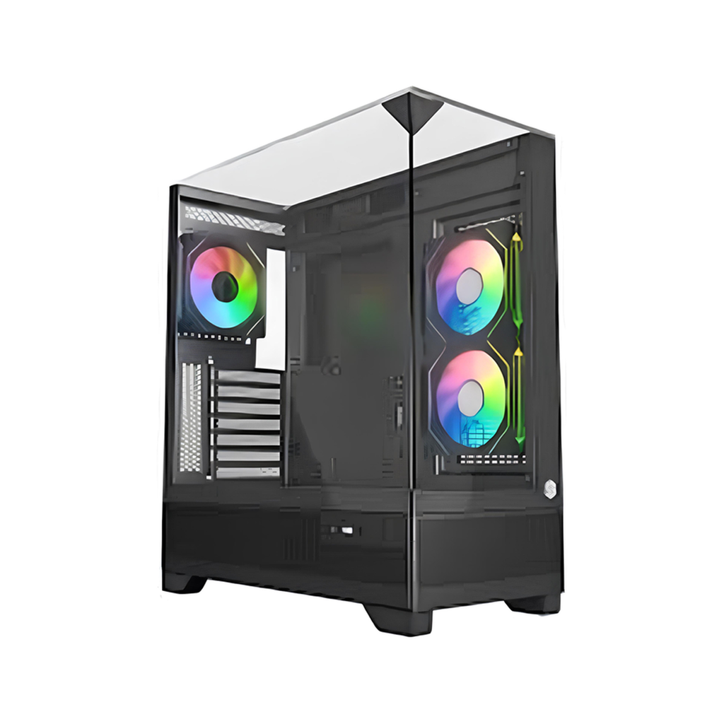 BOITIER SG GLASS ULTRA 3 FAN ARGB NOIR