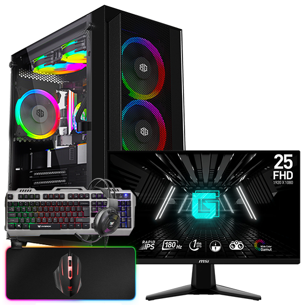 SETUP GAMER R5 3600/RX6600/16Go/512Go + G255F + HPG100