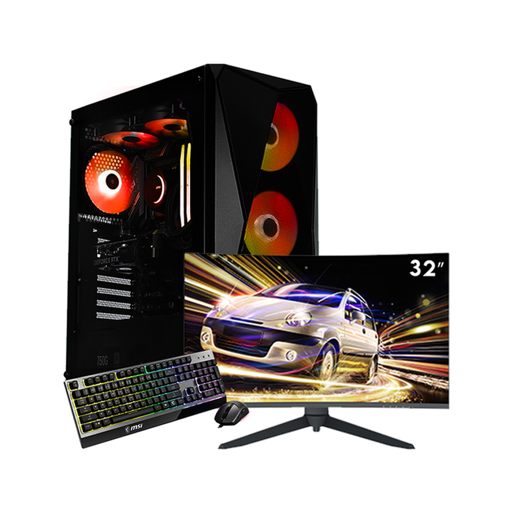 SETUP GAMER AMD RYZEN 5 5600 RTX 5070 12Go RAM 16Go 1To 255XF GK30