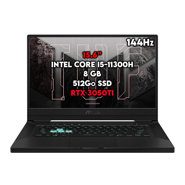 PC PORTABLE ASUS TUF F15 FX516PE 15.6"FHD/I5-11300H/RTX3050TI/8Go/512Go