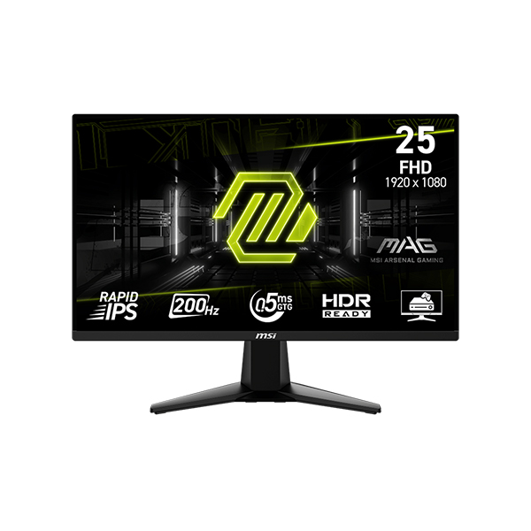 MONITEUR MSI MAG 25'' 255F E20 200HZ 0.5MS RAPID IPS