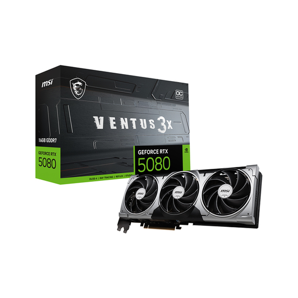 CARTE GRAPHIQUE MSI GEFORCE RTX 5080 16G VENTUS 3X OC PLUS