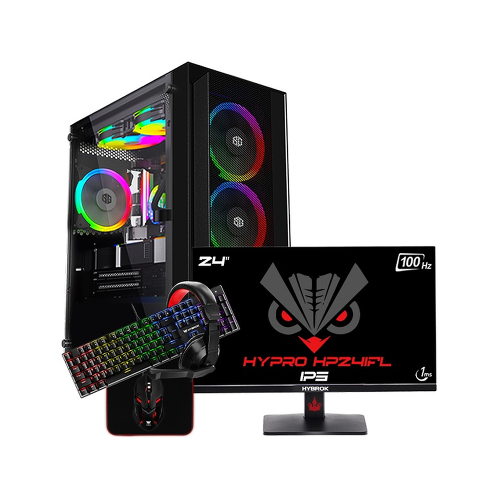 SETUP GAMER R5 5500/GT1030/16Go/256Go + MP251 + GK100 + GM100