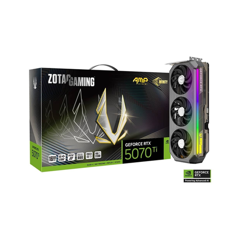 CARTE GRAPHIQUE ZOTAC GAMING GEFORCE RTX 5070Ti AMP EXTREME INFINITY 16GB GDDR7