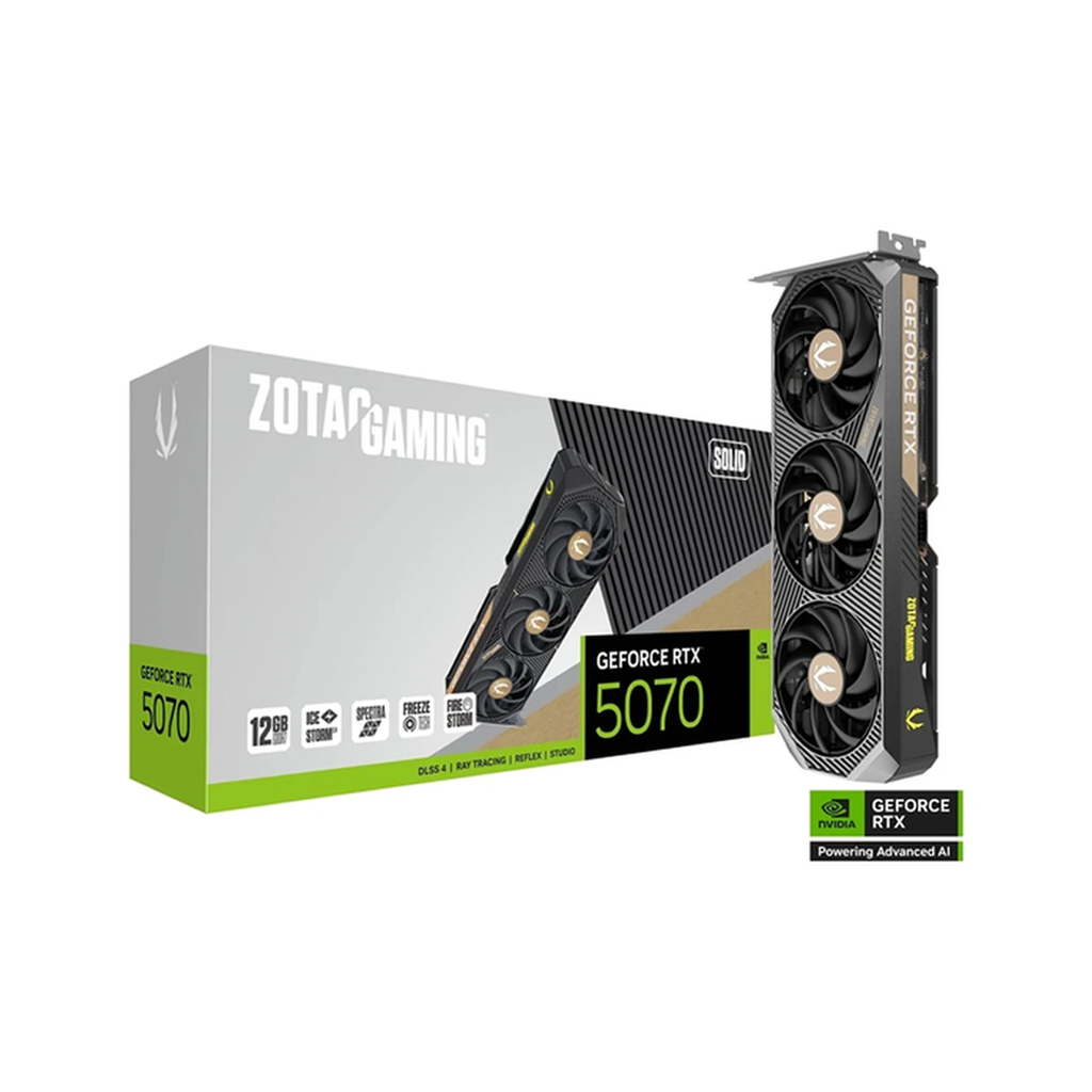 CARTE GRAPHIQUE ZOTAC GAMING GEFORCE RTX 5070 SOLID 12GB GDDR7