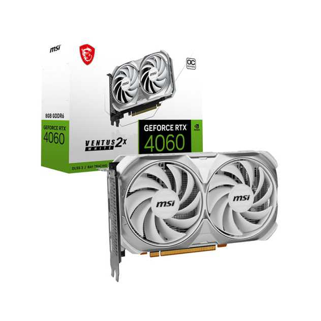CARTE GRAPHIQUE MSI GEFORCE RTX 4060 VENTUS 2X WHITE 8G OC