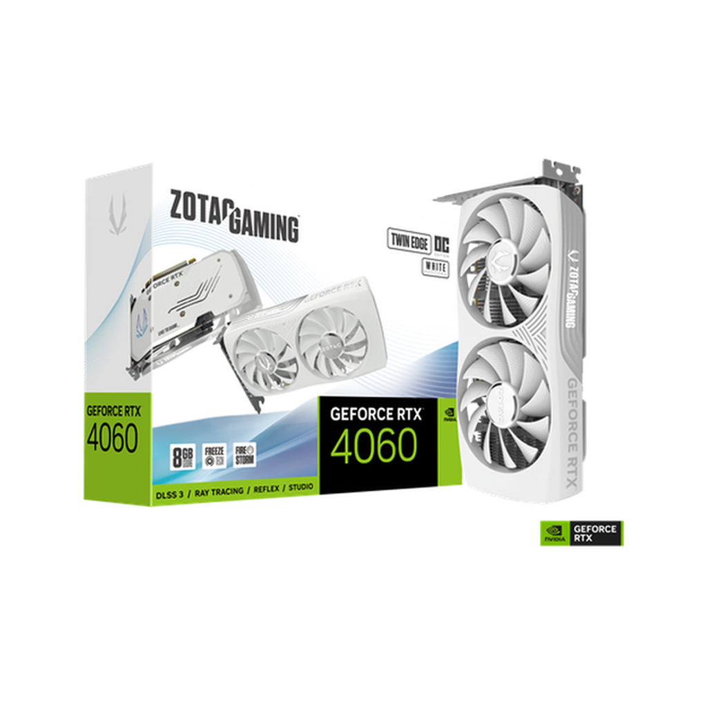 CARTE GRAPHIQUE ZOTAC GAMING GEFORCE RTX 4060 8GB TWIN EDGE OC WHITE EDITION