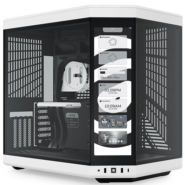 BOITIER HYTE Y70 TOUCH INFINITE BLANC/NOIR 14.9" ( PANDA )