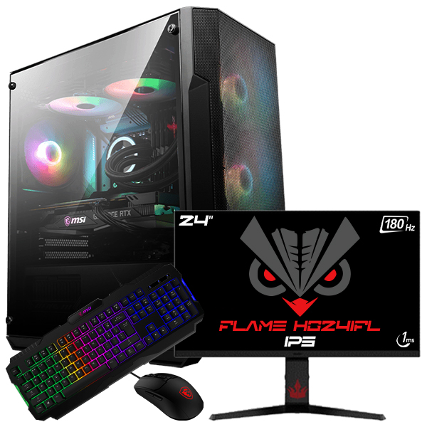SETUP GAMER i5 10400F/RX7600/16Go/500Go + HG24IFL + GM100 + GK100