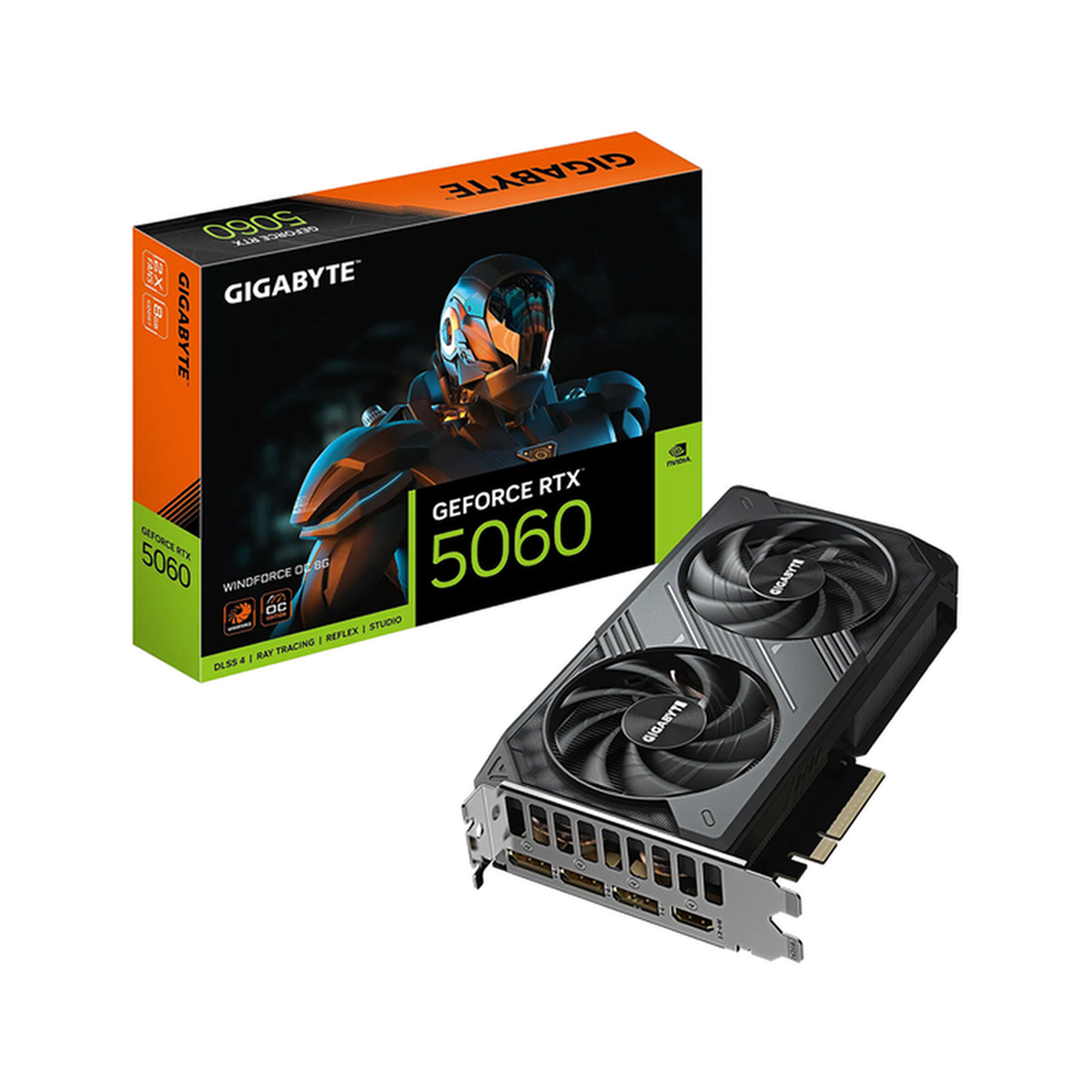 CARTE GRAPHIQUE GIGABYTE GEFORCE RTX 5060 WINDFORCE OC 8Go