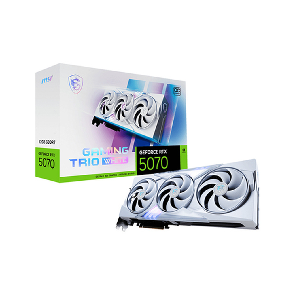 CARTE GRAPHIQUE MSI GEFORCE RTX 5070 12G GAMING TRIO OC BLANC