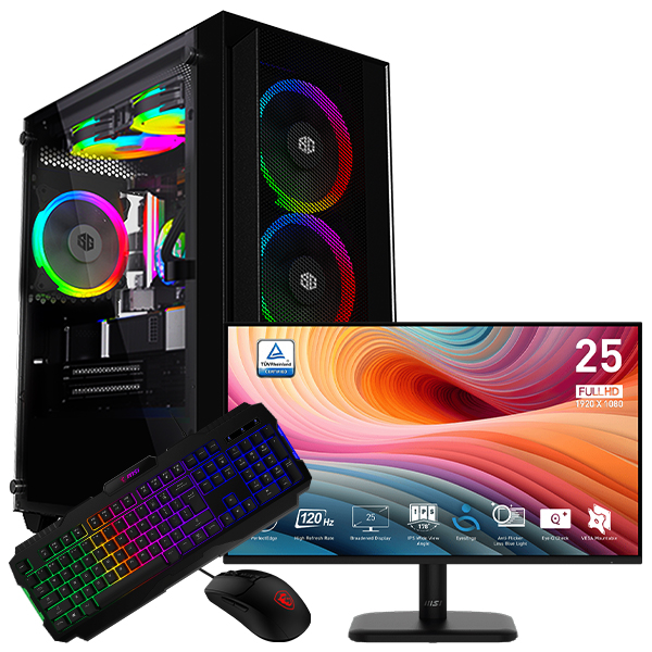 SETUP GAMER i5 13400F/RTX5050/16Go/512Go + MP251L E2 + GK100 + GM100