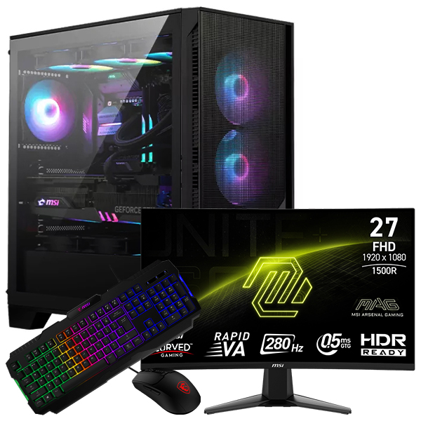 SETUP GAMER i7 14700KF/RTX5050/16Go/1To + 276CXF + GK100 + GM100