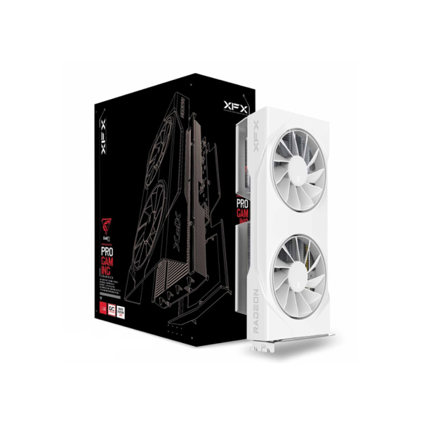 CARTE GRAPHIQUE XFX SWIFT AMD RADEON RX 9060 XT 8GB OC BLANC