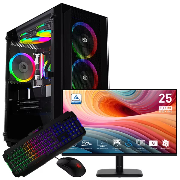 SETUP GAMER i5 12400F/RTX5050/16Go/512Go + MP251L E2 + GK100 + GM100