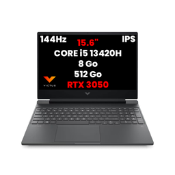 [SG-10232] PC PORTABLE HP VICTUS 15-FA2013DX 15.6"FHD/I5-13420H/RTX3050/8Go/512Go