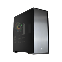 [SG-5926] BOITIER M.RED IRON GLASS - MT/SANS ALIM/E-ATX