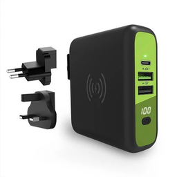 [SG-7965] CHARGEUR SANS FIL GOUI MBALA + POWER BANK 8000 MAH QI + CHARGEUR MURAL